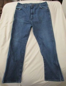 Mens "Wranglers" Size 40x32 (W37/L31) Blue, Cowboy Cut, Straight Leg Jeans - Picture 1 of 6