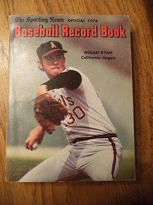 1974 THE SPORTING NEWS BASEBALL RECORD BOOK NOLAN RYAN CALIFORNIA ANGELS - Image 1 of 4