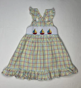 CLÁSICO CAPRICHO Vestido Top de Verano Calado Velero Guinga Niña Talla 24 Meses - Imagen 1 de 5