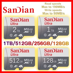 Scheda di memoria 2TB 1TB 512GB 256GB 128GB Micro SD TF alta velocità Class10 U3 SDXC - Foto 1 di 11