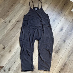 Free People Movement Hot Shot Relaxed Jumpsuit Women M Brown Casual Boho Slouchy - Bild 1 von 11