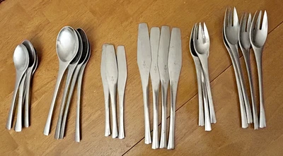 22 piezas cubiertos DANSK Odin Alemania acero inoxidable Jens Quistgaard mediados de siglo Foto 1 de 3