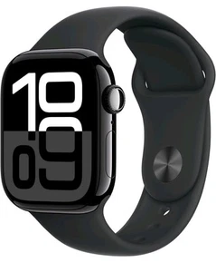 Apple Watch Series 10 46mm GPS Jet Black w/ M/L Black Sport Band MWWQ3LW/A - Zdjęcie 1 z 4