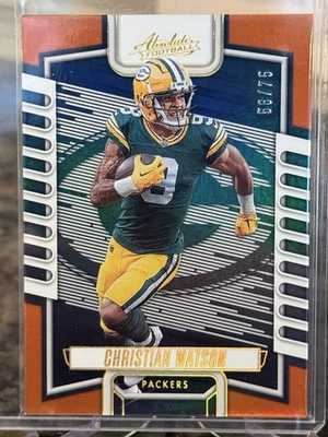 2023 Panini Absolute - Orange Spectrum #95 Christian Watson /75 - Image 1 of 3