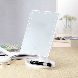 22 LED Makeup Vanity Mirror with Touch Sensor Portable Cosmetic Mirror Travel - Picture 1 of 13