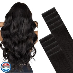 GOO GOO Invisi Edge Tape in Hair Extensions Echthaar, 1B Natural Black, 10p - Bild 1 von 5