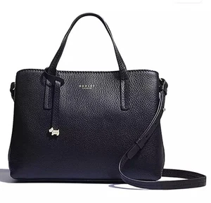 RADLEY Dukes Place Open Top Leather Multiway Satchel Crossbody Bag -BLACK NEW - Picture 1 of 5