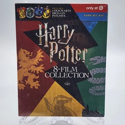 HARRY POTTER COLLECTION OF 8 MOVIES Blu-ray. 4 patches Included TARGET EXCLUSIVE - Image 1 of 4