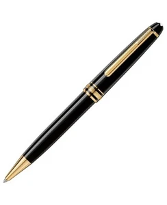 New Montblanc Boheme Meisterstuck Classique Black Resin Gold Tone Luxury 10883 - Picture 1 of 1
