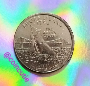 🔥 2001 - D Rhode Island Quarter With Misaligned Die + Die Clash! MULTI ERROR 🔥 - Picture 1 of 21