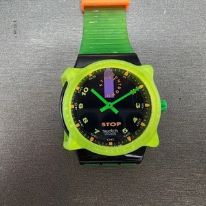 Reloj Swatch Jess Rush Cronógrafo Hombre 34mm Esfera Negra Tono Negro Redondo Nuevo Batt - Imagen 1 de 9
