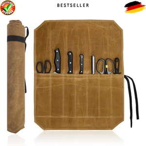 Messertasche Kochmesser Messerrolle Mit 7 Fächern Werkzeug Rolltasche - Bild 1 von 7
