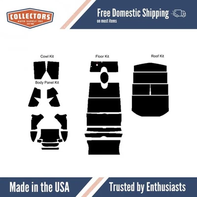 Kit de amortiguador de sonido de aislamiento para 37-39 Chevy 4-D Sedán Acoustishield completo Foto 1 de 4