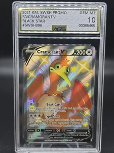 Pokémon SWSH 2021 Black Star Promo Shining Fates #086 Cramorant V AGS 10 GEMA MT - Imagen 1 de 2