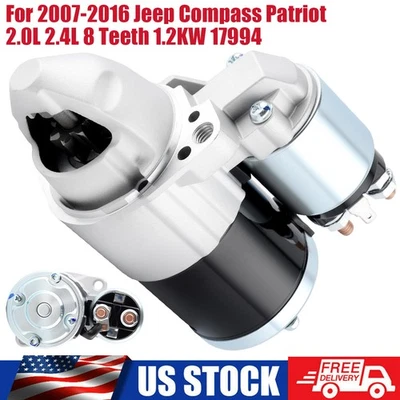 12V PMGR Starter 8 Teeth For Chrysler Sebring 2007-2010 Dodge Journey 2009-2019 Foto 1 de 4