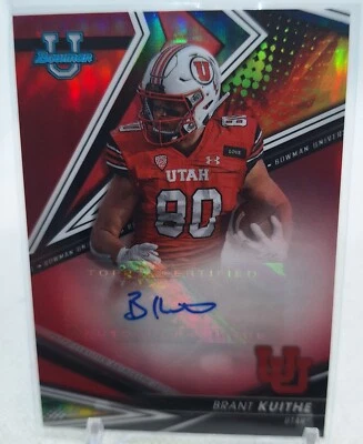 Brant Kuithe 2022 Bowman U Best Red Foil #08/10 # BA-BK Autograph - Image 1 of 3
