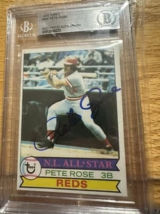 1979 Topps #650 Pete Rose Karte Ex signiert Beckett BAS Autogramm Blue Sharpie - Bild 1 von 2