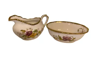 Antique 1920’s Royal Albert Crown China Sugar Creamer Roses - Picture 1 of 4