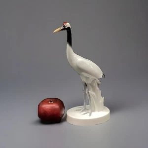 Statuina Noritake Nippon gru con corona rossa 11" Bone China - Foto 1 di 17
