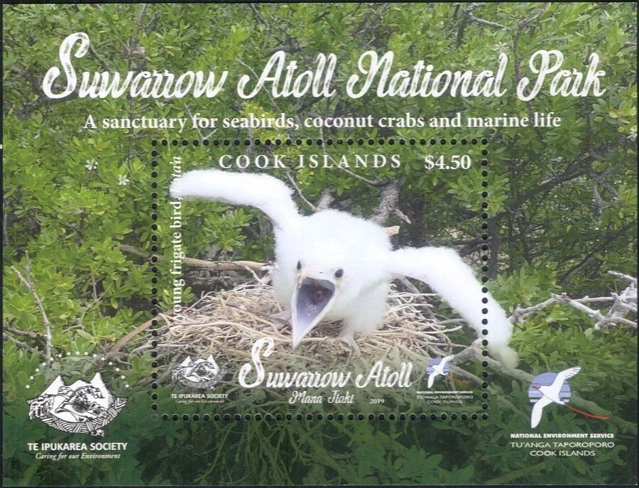 Cook Islands 2019 Suwarrow Atoll Park/Frigate Bird/Birds/Nature 1v m/s (b209y) - Image 1 of 1