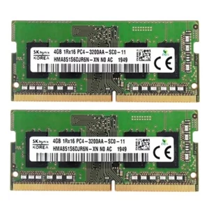 Hynix 8GB (2X4GB) DDR4 3200MHz PC4-25600 1RX16 SODIMM Memory Ram HMA851S6DJR6N - Picture 1 of 6