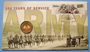 2001C Australia $1 One Dollar Army Centenary Official First Day Cover Canberra - Picture 1 of 7