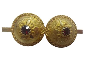 💎 SPILLA BOTTONE COSTUME SARDO IN FILIGRANA ARGENTO GRANATA DONNA RAGAZZA - Imagen 1 de 11