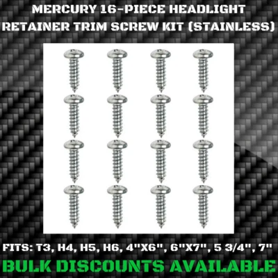 1959+ Mercury Country Cruiser Headlight Ring Retainer Bucket Exterior Trim Screw - Image 1 of 3