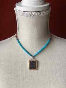 SILPADA 925 Sterling Silver Turquoise and Leather Necklace N1135