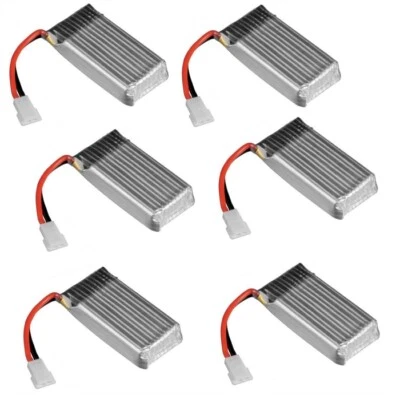 Holy Stone M62 H107-A24 Battery 3.7v 380mAh 25c Li-Po RC 20mm x 39mm 6 Pack - Image 1 of 4