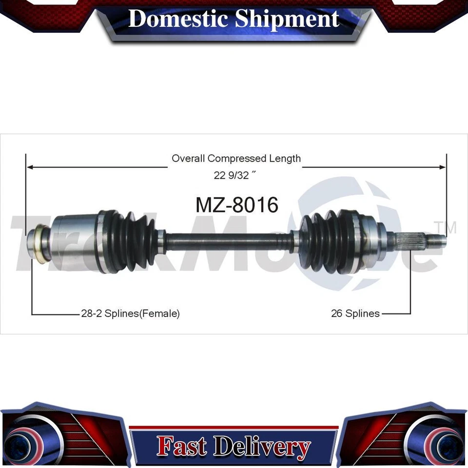 1 件右前 CV 轴传动轴接头组件适用于 1995 1996 年起亚 Sephia — 第 1/1 张图片