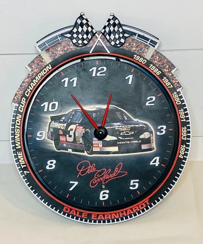 Vintage 2000 Emson Dale Earnhardt - 7 Time Winston Cup Champ 13" Clock Nascar Cover