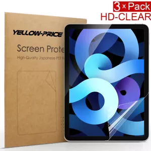 3X Crystal Clear (HD) LCD Screen Protector Saver Film For Apple iPad 6 5 4 3 2 - Picture 1 of 11