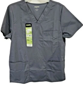 Scrub Top Gray Nurse Scrubstar Unisex V Neck 2-Way Stretch Size 2XL New - Picture 1 of 8