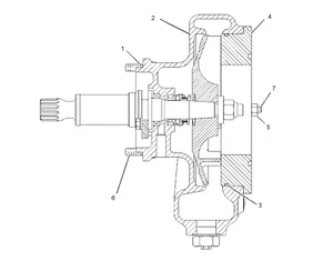 2W9725 - Caterpillar Wasserpumpe CA2W9725 - Bild 1 von 1