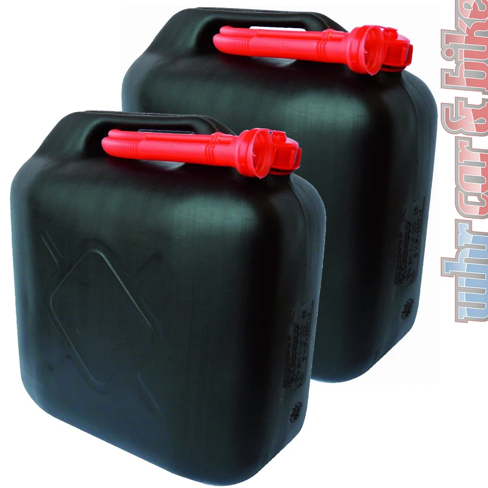 2x HP Kraftstoffkanister Kunststoff Kanister 10L schwarz GGVS Benzin Diesel - Bild 1 von 1