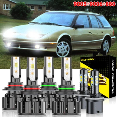 Faro LED de haz alto/bajo para Saturn SC1 SC2 1997-2002 6X 6000K + bombillas antiniebla Foto 1 de 4