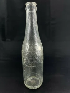 Vintage Pepsi Cola 10 oz Clear Glass Bottle Longneck Banner Embossed Logo A43 - Picture 1 of 9