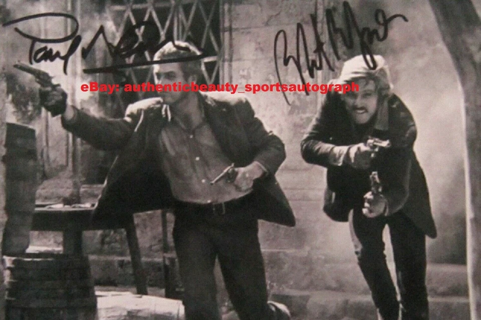 BUTCH CASSIDY SUNDANCE KID PAUL NEWMAN ROBERT REDFORD AUTO SIGNED 12x18 PHOTO RP - Image 1 of 1