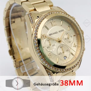 Michael Kors MK5166 Blair Glitz Gold Analoger Quarz Chronograph Damenuhr - Bild 1 von 7