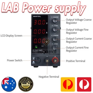 DC Power Supply 30V 6A Adjustable Dual Digital Variable Precision Lab Grade CO - Picture 1 of 5