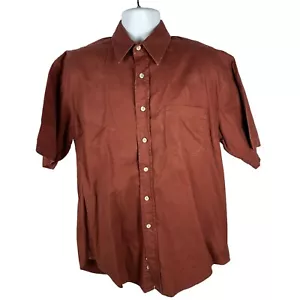 High Sierra Mens Short Sleeve Brown Cotton Button-Up Shirt Size M - Picture 1 of 5