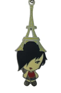 Effel Tower Tokyo Japan Schlüsselanhänger Reißverschluss Zug Charm sehr klein hell bunt - Bild 1 von 4