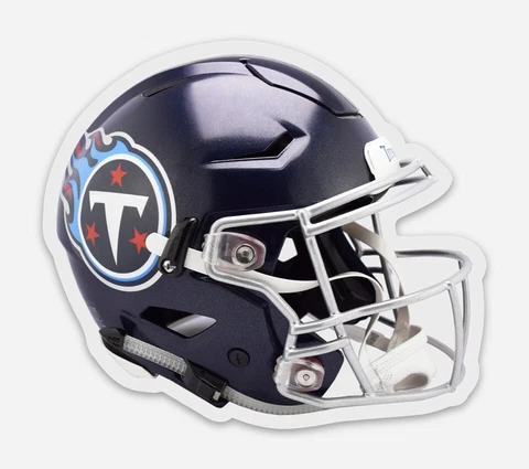 Tennessee Titans Football Helmet w/ logo type Die-cut MAGNET Cover