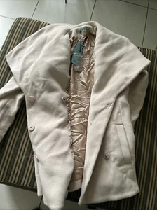 Kookai Bowery Coat Sz 36 Bnwt Biscuit RRP $480 Free Post ( F6 - Picture 1 of 10