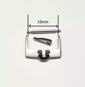 Omega fibbia acciaio TONGUE 18mm 025STZ007063 boucle hebilla fibbia ad ardiglione SATIN - Foto 1 di 5