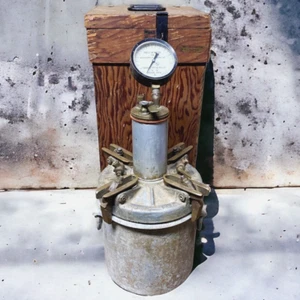 Charles Watts Concrete Press-UR-Meter Measure Entrained Air Meter With Wood Case - Picture 1 of 21