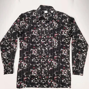 Camicia a maniche lunghe Don Loper Duke of Hollywood anni '60 vintage discoteca uomo alta L ottime condizioni - Foto 1 di 15