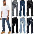 Enzo Herren Jeans Gerades Bein Regular Fit Denim Hose Alle UK Taillen Größen