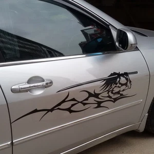 Car Decals Warrior Sword Flames 43''x10'' for ACCORD Civic Vinyl Stickers ZC898 - Bild 1 von 5